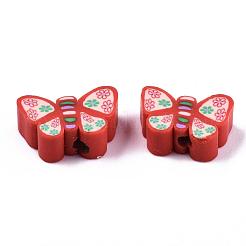 Handmade Polymer Clay Butterfly Beads&nbsp;X-CLAY-Q211-03