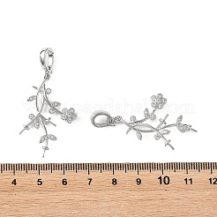 SHEGRACE Brass Micro Pave Cubic Zirconia Peg Bails&nbsp;XGRQ5S483-848-P