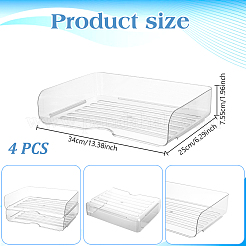 Transparent Plastic Desktop File Storage Box&nbsp;AJEW-WH0455-281
