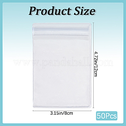 50Pcs Transparent Plastic Jewelry Storage Resealable Bags&nbsp;ABAG-GF0001-37