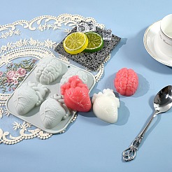 DIYフォンダンシリコンモールド  キャンケ作り用  ハロウィン用  心臓と脳  ゲインボロ  151x122x30mm&nbsp;PW-WG87CB8-01