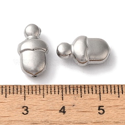 変色しない304ステンレススチールビーズ  ドングリ  ステンレス鋼色  14.5x8.5x6mm  穴：1.2mm&nbsp;STAS-I305-124P