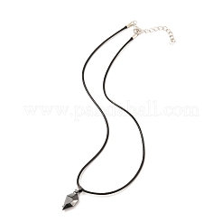 Rack Plating Alloy Heart Pendant Necklaces Sets&nbsp;NJEW-B081-07C