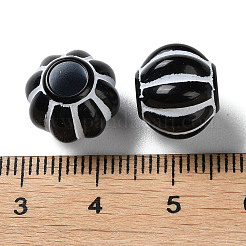 Spray Printed Opaque Acrylic European Beads&nbsp;SACR-P031-03B-02