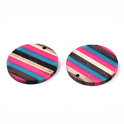 Opaque Resin & Walnut Wood Pendants&nbsp;RESI-N039-04