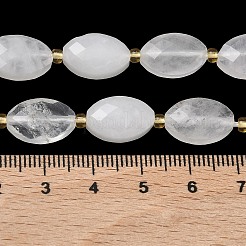 天然石クオーツクリスタルビーズ連売り  水晶  多面カット  馬の目の形  シードビーズで  14x9x6mm  穴：1.6mm  約23個/連  15.16''（38.5センチメートル）&nbsp;G-A295-A13-01