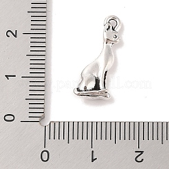 合金のチベット風チャーム  キツネ  カドミウムフリー＆鉛フリー  アンティークシルバー  19x8x4mm  穴：1.5mm  約925個/1000g&nbsp;TIBE-Q050-72AS-LF