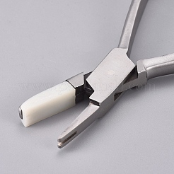 スチール眼鏡ペンチ  メガネ鼻パッド調整ペンチ  平ナイロンジョープライヤー  ステンレス鋼色  154x48x15mm&nbsp;PT-WH0006-14