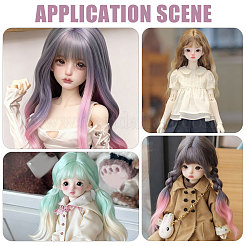 3Pcs 3 Colors High Temperature Fiber Doll Hairs&nbsp;DIY-GL0006-25