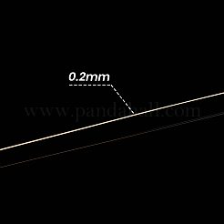 ジュエリー製作用丸銅線  ライトゴールド  0.2mm  32ゲージ  約524.93フィート（160m）/ロール&nbsp;CWIR-BC0004-0.2mm-07