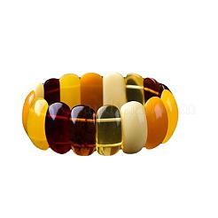 女性用長方形天然琥珀ストレッチブレスレット  内径：2-3/4インチ（7cm）&nbsp;FIND-PW0021-03
