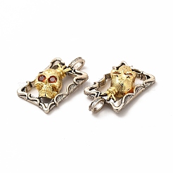 Rack Plating Brass Micro Pave Cubic Zirconia Pendants&nbsp;KK-K165-28