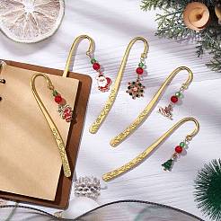 Christmas Theme Alloy  Hook Bookmarks&nbsp;AJEW-JK00334