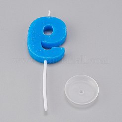 パラフィンキャンドル  数形の無煙キャンドル  ホルダー付き  結婚式のための装飾  誕生日パーティー  ランダム単色またはランダム混色  NUM。9  9：101.5x32.5x8mm  穴：2.5mm&nbsp;LS-DIY-K028-B-09