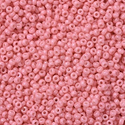 MIYUKIラウンドロカイユビーズ  日本製シードビーズ  11/0  （rr4463)デュラコート染め不透明ライチ  2x1.3mm  穴：0.8mm  約50000個/ポンド&nbsp;SEED-G007-RR4463