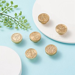 (Defective Closeout Sale: Oxidized)Wax Seal Brass Stamp Head&nbsp;AJEW-XCP0001-40