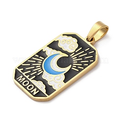 Ion Plating(IP) 304 Stainless Steel Enamel Pendants&nbsp;STAS-Q003-01G-017