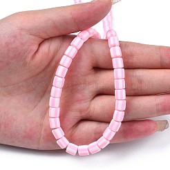 手作り樹脂粘土ビーズ連売り  コラム  ピンク  6x6mm  穴：1.5mm  約63個/連  15.55インチ〜15.94インチ（39.5~40.5cm）&nbsp;X-CLAY-T020-12H