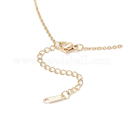 Brass Micro Pave Clear Cubic Zirconia Pendant Necklace&nbsp;NJEW-JN05390-01