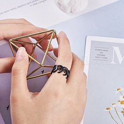 5Pcs 5 Style Spray Painted Brass Cuff Rings&nbsp;RJEW-SZ0001-02