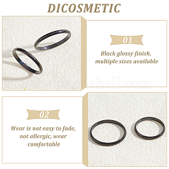 12Pcs 6 Style 2mm Polished Plain Dome Finger Rings&nbsp;RJEW-UN0001-22