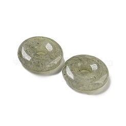 Natural Labradorite Donut/Pi Disc Charms&nbsp;G-G142-01L