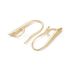 Brass Earring Hooks&nbsp;KK-H502-11G-01