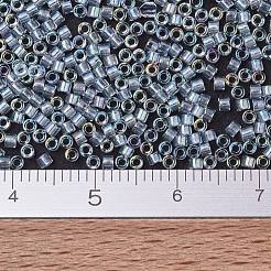 MIYUKIデリカビーズ  シリンダー  日本製シードビーズ  11/0  （db1677)パール裏地透明淡灰色ab  1.3x1.6mm  穴：0.8mm  約2000PCS /ボトル  10 G /ボトル&nbsp;SEED-JP0008-DB1677