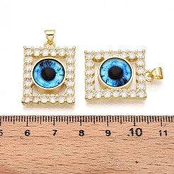 Brass Micro Pave Clear Cubic Zirconia Pendants for Women&nbsp;KK-T070-91A-03