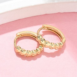 ハート真鍮フープピアス  ラックめっき  鉛フリー＆カドミウムフリー  長持ちメッキ  18KGP本金メッキ  14.5x15x3.5mm&nbsp;EJEW-Z102-07G