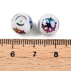 Christmas Opaque Glass Beads&nbsp;EGLA-R113-01D
