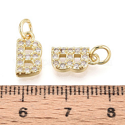 Brass Micro Pave Clear Cubic Zirconia Charms&nbsp;KK-N241-001B