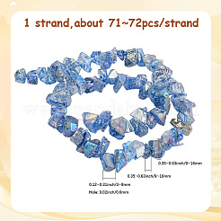 1 Strand Electroplated Natural Quartz Beads Strands&nbsp;G-PA0001-18D