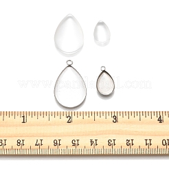 DIY Teardrop 304 Stainless Steel Pendant Making Kits&nbsp;DIY-FS0008-40