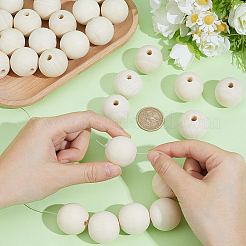 30Pcs Natural Unfinished Wood Beads&nbsp;WOOD-PA0001-59