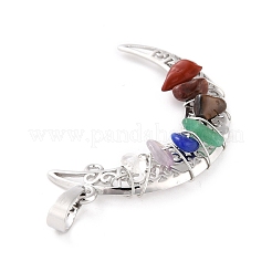 Natural Gemstone Chips Chakra Pendants&nbsp;G-C235-01-RS