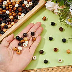 400Pcs 5 Styles Wooden Beads&nbsp;WOOD-DC0001-40
