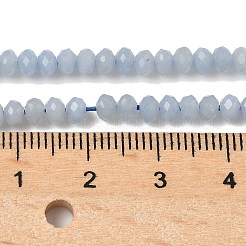 天然アンジェライトビーズ連売り  多面カット  ロンデル  4x3mm  穴：0.6mm  約130個/連  15.43''（39.2センチメートル）&nbsp;G-R013-B02-4x3mm