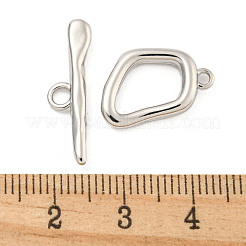 真鍮製マンテル  カドミウムフリー＆ニッケルフリー＆鉛フリー  プラチナ  リング：17.5x11.5x2.7mm  穴：1.6mm  バー：22.5x6.5x2.5mm  穴：2.5mm&nbsp;KK-A223-29P