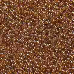 TOHOラウンドシードビーズ  日本製シードビーズ  （162c）透明なabトパーズ  11/0  2.2mm  穴：0.8mm  約5555個/50g&nbsp;SEED-XTR11-0162C