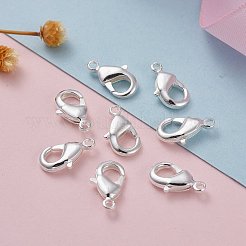 真鍮カニカン  オウムトリガークラスプ  カドミウムフリー＆ニッケルフリー＆鉛フリー  銀  12x7x3mm  穴：1mm&nbsp;KK-902-S