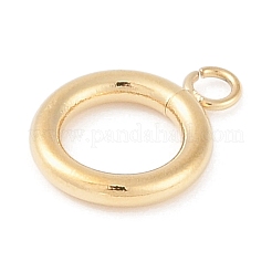 304ステンレススチールトグル留め具  リング  14KGP本金メッキ  14.5x11x2mm  穴：2mm&nbsp;STAS-L022-424G