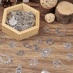 96Pcs 16 Style Tibetan Style Alloy Chandelier Component Links&nbsp;FIND-TA0002-58