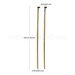 鉄平頭ピン  カドミウムフリー＆ニッケルフリー＆鉛フリー  アンティークブロンズ  50x0.75~0.8mm  20ゲージ  約4200個/1000g  ヘッド：2mm&nbsp;IFIN-R217-0.7x50-AB-NF