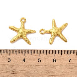 合金のチベット風チャーム  カドミウムフリー＆ニッケルフリー＆鉛フリー  ヒトデ/海星  ゴールドカラー  19.5x19x2mm  穴：2mm.&nbsp;X-TIBEP-EA306YKG-G-FF