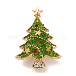 Christmas Alloy Rhinestone Lapel Pins for Backpack Clothes&nbsp;JEWB-C052-01A-KCG