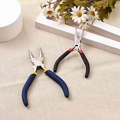 2Pcs 2 Style 45# Carbon Steel Jewelry Pliers Set&nbsp;PT-BBC0001-04