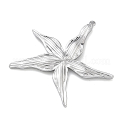 304ステンレスペンダント  ステンレス鋼色  ヒトデ  36x35.5x2.5mm  穴：1.5mm&nbsp;STAS-F342-05A-P