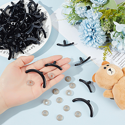 100Sets 2 Styles Plastic Doll Craft Mouth&nbsp;DIY-PH0033-82