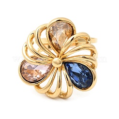 304 Stainless Steel Micro Pave Cubic Zirconia Finger Rings for Women&nbsp;RJEW-A294-01G